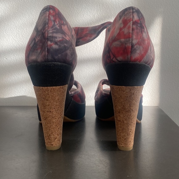 FUED Tie-Dye Denim Tie-Up Platforms - Picture 4 of 8